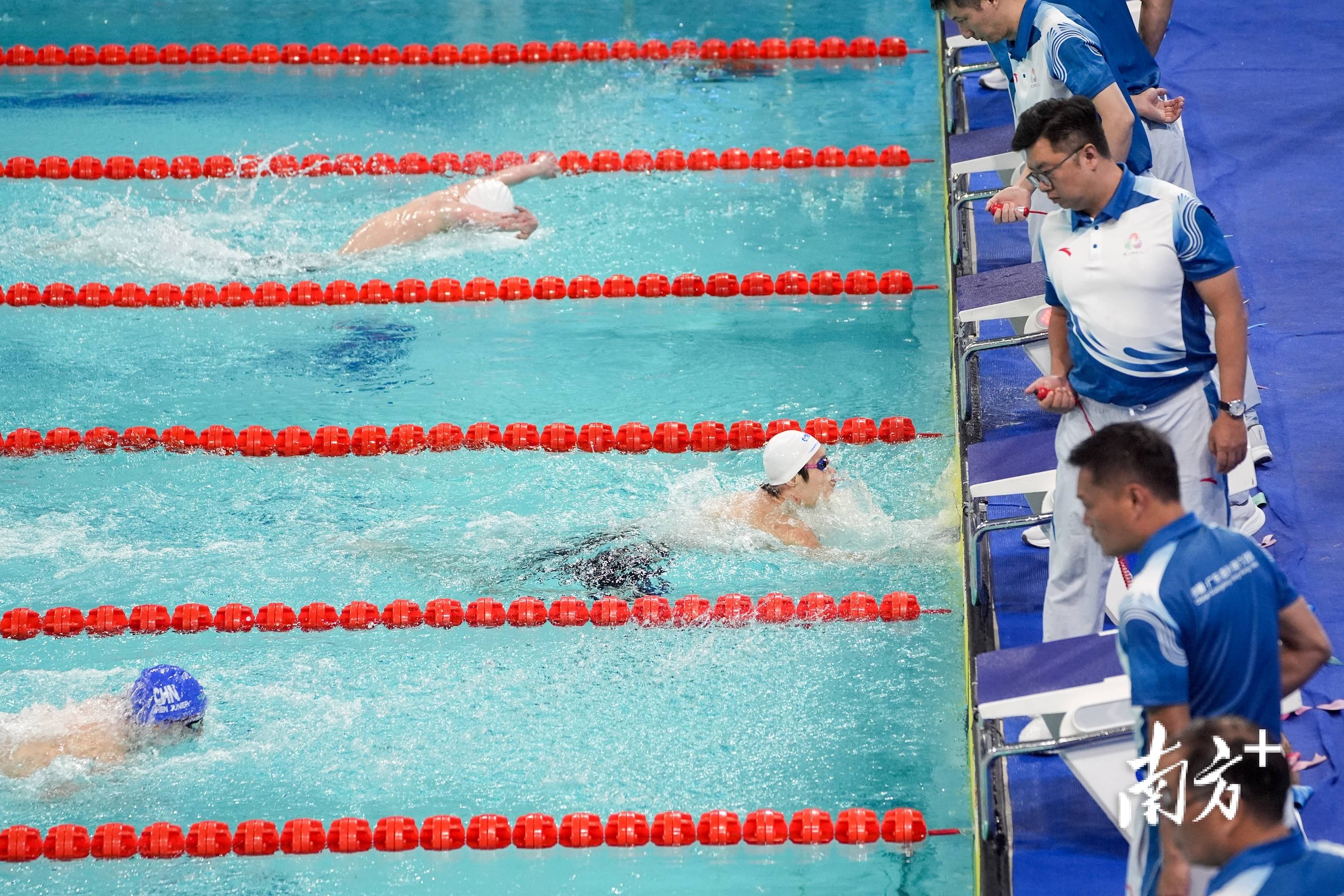 男子200米蝶泳徐放夺冠,广东队陈俊儿惜败摘铜